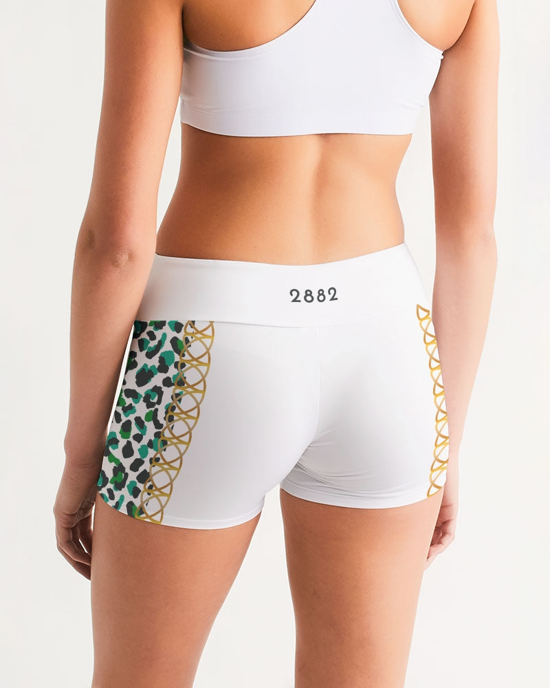 TROPICS OF OZ - INTO THE WILD Women's Mid-Rise Yoga Shorts