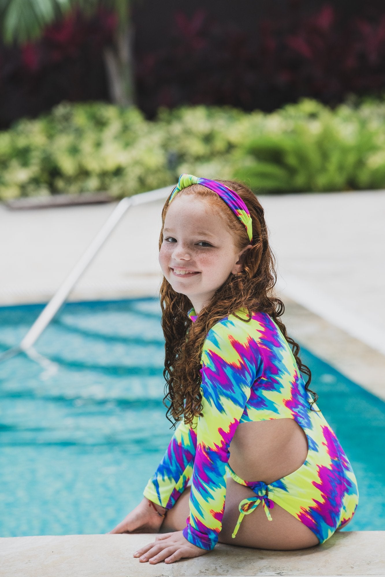 Neon Tie Dye - One Piece - Kids Swimwear