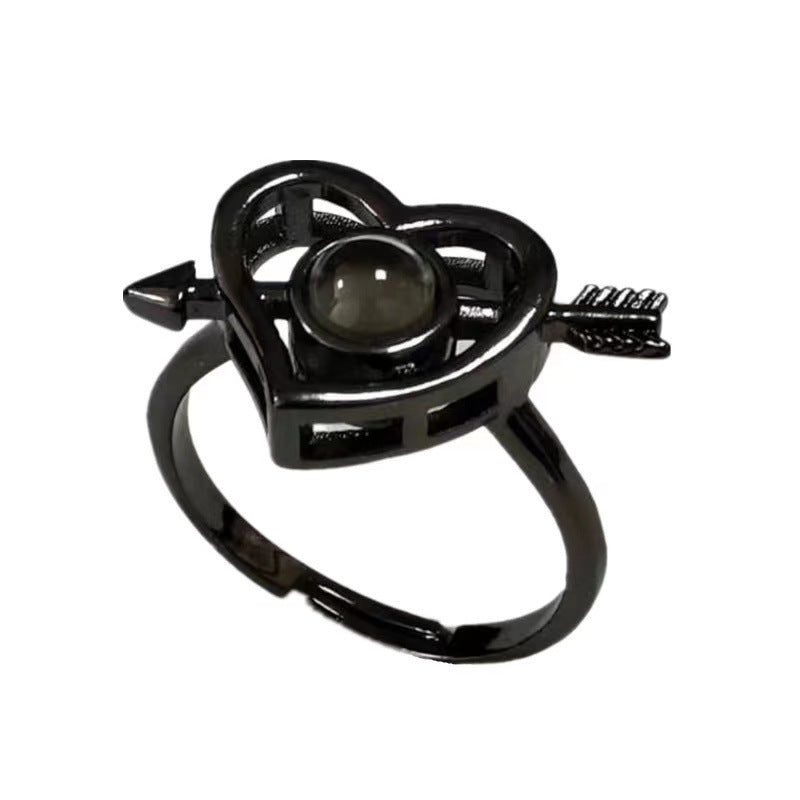 Personalized Image Projection Trendy Style Unique Ring