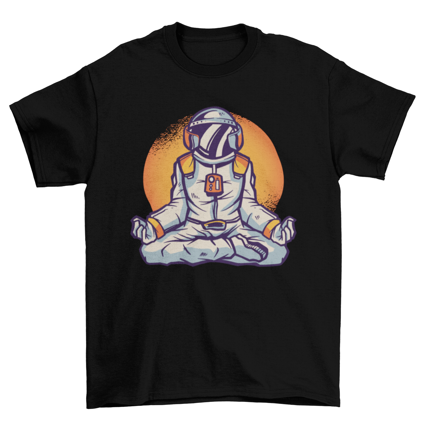 Astronaut meditating t-shirt design