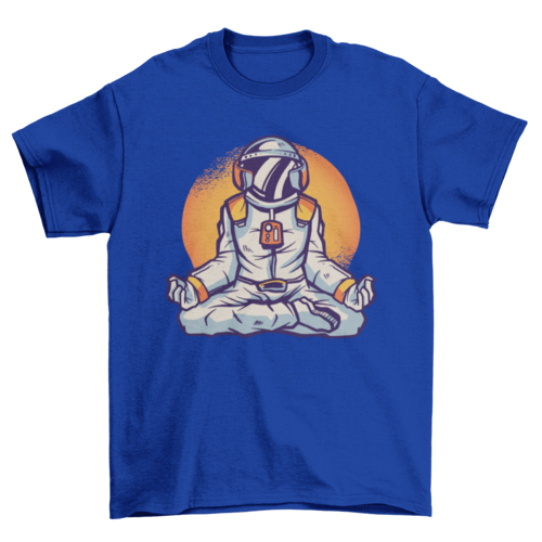 Astronaut meditating t-shirt design