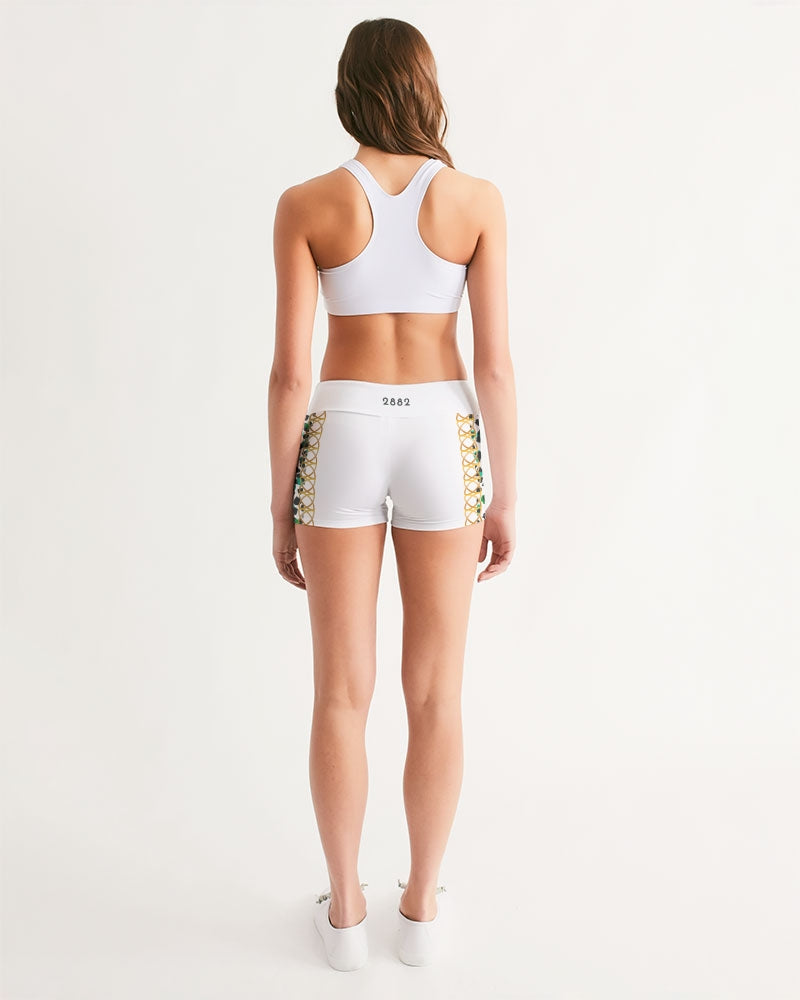 TROPICS OF OZ - INTO THE WILD Women's Mid-Rise Yoga Shorts